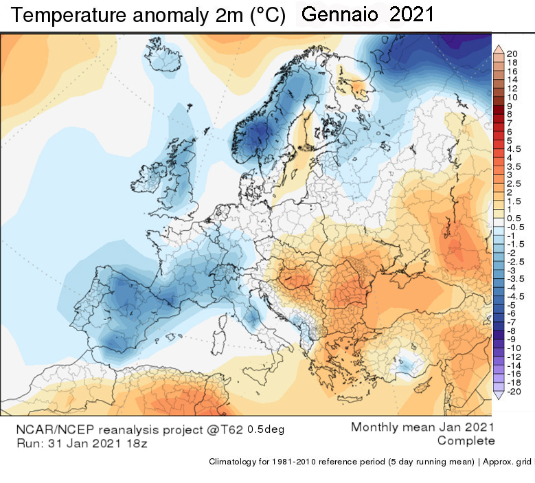 grafico ultimi 32 anni temperature